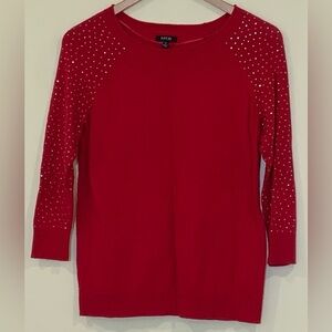 Apt. 9 Women's Pullover Sweater Embellished/Bling Arms